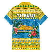 Tuvalu Christmas Hawaiian Shirt Coat Of Arms Manuia Te Kilisimasi LT05 - Polynesian Pride