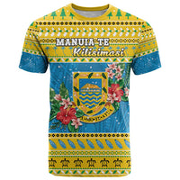 Tuvalu Christmas T Shirt Coat Of Arms Manuia Te Kilisimasi LT05 Yellow - Polynesian Pride