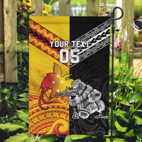 New Zealand And Papua New Guinea Rugby Custom Garden Flag Maori Kiwi With Bird of Paradise