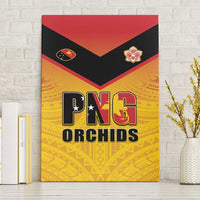 Papua New Guinea Rugby Canvas Wall Art Go Orchids Pacific Champions LT05 Without Frame Yellow - Polynesian Pride