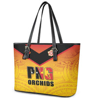 Papua New Guinea Rugby Leather Tote Bag Go Orchids Pacific Champions LT05 - Polynesian Pride