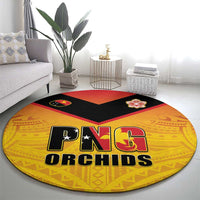 Papua New Guinea Rugby Round Carpet Go Orchids Pacific Champions