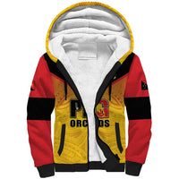 Papua New Guinea Rugby Custom Sherpa Hoodie Go Orchids Pacific Champions LT05 Unisex Yellow - Polynesian Pride