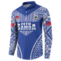 Fetu Samoa Rugby Custom Button Sweatshirt Go Champions