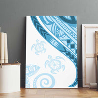 Blue Polynesian Tribal Turtle Floral Pattern Canvas Wall Art LT05 - Polynesian Pride