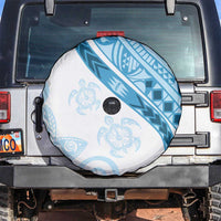 Blue Polynesian Tribal Turtle Floral Pattern Spare Tire Cover LT05 Blue - Polynesian Pride