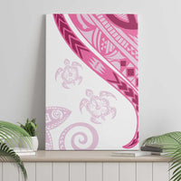 Rose Pink Polynesian Tribal Turtle Floral Pattern Canvas Wall Art LT05 - Polynesian Pride