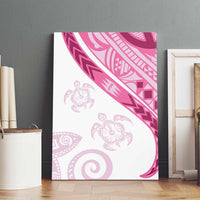 Rose Pink Polynesian Tribal Turtle Floral Pattern Canvas Wall Art LT05 - Polynesian Pride