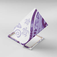 Purple Polynesian Tribal Turtle Floral Pattern Canvas Wall Art LT05 With Frame Purple - Polynesian Pride