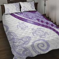 Purple Polynesian Tribal Turtle Floral Pattern Quilt Bed Set LT05 Purple - Polynesian Pride