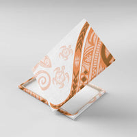 Orange Polynesian Tribal Turtle Floral Pattern Canvas Wall Art LT05 With Frame Orange - Polynesian Pride