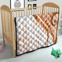 Orange Polynesian Tribal Turtle Floral Pattern Quilt