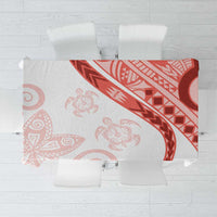 Coral Red Polynesian Tribal Turtle Floral Pattern Tablecloth LT05 Red - Polynesian Pride