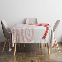 Coral Red Polynesian Tribal Turtle Floral Pattern Tablecloth LT05 - Polynesian Pride
