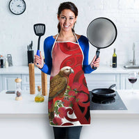 New Zealand Parrot Kaka Apron Maori Koru With Pohutukawa Flowers LT05 - Polynesian Pride