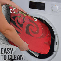 New Zealand Parrot Kaka Bathroom Set Maori Koru With Pohutukawa Flowers - Polynesian Pride