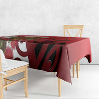 New Zealand Parrot Kaka Tablecloth Maori Koru With Pohutukawa Flowers LT05 - Polynesian Pride