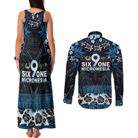 Micronesia FSM 691 Couples Matching Tank Maxi Dress and Long Sleeve Button Shirt Respect Culture