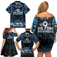 Micronesia FSM 691 Family Matching Off Shoulder Short Dress and Hawaiian Shirt Respect Culture