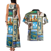 FSM Micronesia Culture Couples Matching Tank Maxi Dress and Hawaiian Shirt