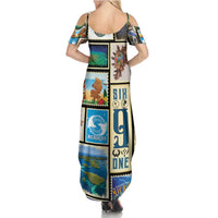 FSM Micronesia Culture Family Matching Summer Maxi Dress and Hawaiian Shirt