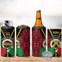 Vanuatu 46th Independence Day 4 in 1 Can Cooler Tumbler Long God Yumi Stanap Wild Boar LT05 - Polynesian Pride
