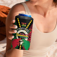 Vanuatu 46th Independence Day 4 in 1 Can Cooler Tumbler Long God Yumi Stanap Wild Boar LT05 - Polynesian Pride