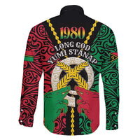 Vanuatu 46th Independence Day Family Matching Off Shoulder Maxi Dress and Hawaiian Shirt Long God Yumi Stanap Wild Boar LT05 - Polynesian Pride