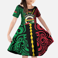 Vanuatu 45th Independence Day Family Matching Puletasi and Hawaiian Shirt Long God Yumi Stanap Wild Boar LT05