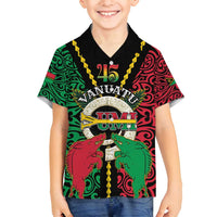 Vanuatu 45th Independence Day Family Matching Puletasi and Hawaiian Shirt Long God Yumi Stanap Wild Boar LT05