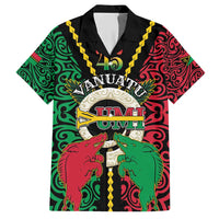 Vanuatu 45th Independence Day Hawaiian Shirt Long God Yumi Stanap Wild Boar LT05 Black - Polynesian Pride