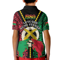 Vanuatu 45th Independence Day Kid Polo Shirt Long God Yumi Stanap Wild Boar LT05