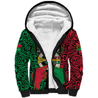 Vanuatu 46th Independence Day Sherpa Hoodie Long God Yumi Stanap Wild Boar LT05 Unisex Black - Polynesian Pride