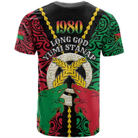 Vanuatu 45th Independence Day T Shirt Long God Yumi Stanap Wild Boar LT05