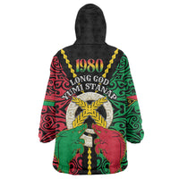 Vanuatu 46th Independence Day Wearable Blanket Hoodie Long God Yumi Stanap Wild Boar LT05 - Polynesian Pride