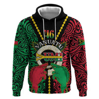 Vanuatu 46th Independence Day Zip Hoodie Long God Yumi Stanap Wild Boar LT05 Pullover Hoodie Black - Polynesian Pride