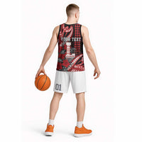 Personalized Hawaii Lahainaluna High School Basketball Jersey Tribal Tattoo With Hibiscus Flowers LT05 - Polynesian Pride