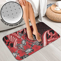 Hawaii Lahainaluna High School Bathroom Set Tribal Tattoo With Hibiscus Flowers LT05 - Polynesian Pride