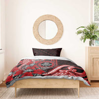 Hawaii Lahainaluna High School Bedding Set Tribal Tattoo With Hibiscus Flowers LT05 - Polynesian Pride