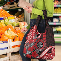 Hawaii Lahainaluna High School Grocery Bag Tribal Tattoo With Hibiscus Flowers LT05 - Polynesian Pride