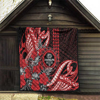 Hawaii Lahainaluna High School Quilt Tribal Tattoo With Hibiscus Flowers LT05 - Polynesian Pride