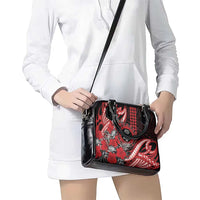 Hawaii Lahainaluna High School Shoulder Handbag Tribal Tattoo With Hibiscus Flowers LT05 - Polynesian Pride