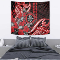 Hawaii Lahainaluna High School Tapestry Tribal Tattoo With Hibiscus Flowers LT05 - Polynesian Pride