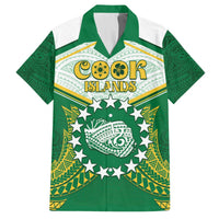 Personalised Cook Islands Ra o te Ui Ariki Hawaiian Shirt Polynesian Pattern LT05 Green - Polynesian Pride