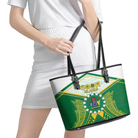 Cook Islands Ra o te Ui Ariki Leather Tote Bag Polynesian Pattern LT05 - Polynesian Pride