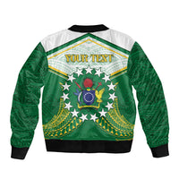 Personalised Cook Islands Ra o te Ui Ariki Sleeve Zip Bomber Jacket Polynesian Pattern LT05 - Polynesian Pride