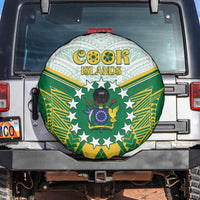 Cook Islands Ra o te Ui Ariki Spare Tire Cover Polynesian Pattern LT05 Green - Polynesian Pride