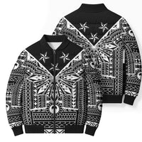 Black Philippines Sun Star Bomber Puffer Jacket Igorot Tribal Inspiration LT05 - Polynesian Pride