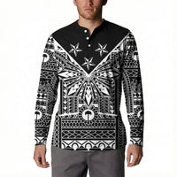 Black Philippines Sun Star Button Sweatshirt Igorot Tribal Inspiration LT05 - Polynesian Pride