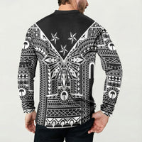 Black Philippines Sun Star Button Sweatshirt Igorot Tribal Inspiration LT05 - Polynesian Pride